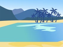 Отдыхает предпосылка, природа острова, пляж В векторе мультфильма минималистичного стиля плоском бесплатная иллюстрация Отдыхает предпосылка, природа острова, пляж В векторе мультфильма минималистичного стиля плоском бесплатная иллюстрация