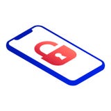 Откройте значок смартфона, равновеликий стиль бесплатная иллюстрация Откройте значок смартфона, равновеликий стиль бесплатная иллюстрация