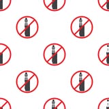 Отсутствие vaping картины знака безшовной Vape запретило Стиль шаржа плоский иллюстрация штока Отсутствие vaping картины знака безшовной Vape запретило Стиль шаржа плоский иллюстрация штока
