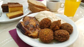 Очень вкусная еда Израиля, falafel стоковая фотография Очень вкусная еда Израиля, falafel стоковая фотография