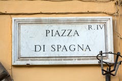Плита улицы известной Аркады di Spagna rome стоковое изображение Плита улицы известной Аркады di Spagna rome стоковое изображение