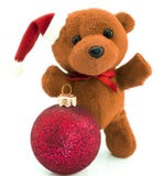 Плюшевый медвежонок с красными шариками /Christmas/Teddy рождества стоковое изображение Плюшевый медвежонок с красными шариками /Christmas/Teddy рождества стоковое изображение