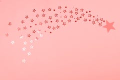 Падающая звезда звездообразного confetti тонизированная в коралле иллюстрация вектора Падающая звезда звездообразного confetti тонизированная в коралле иллюстрация вектора
