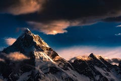 Пакистан Karakoram K2 trekking заход солнца Mt Masherbrum стоковые фотографии rf Пакистан Karakoram K2 trekking заход солнца Mt Masherbrum стоковые фотографии rf