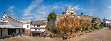 Панорама внутреннего двора на замке Himeji, Японии стоковое изображение Панорама внутреннего двора на замке Himeji, Японии стоковое изображение