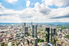 Панорамный взгляд Франкфурта-на-Майне, Германии стоковое фото Панорамный взгляд Франкфурта-на-Майне, Германии стоковое фото