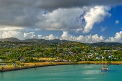 Парусник причаленный в порте гавани St. John, Антигуы, Вест-Индиев стоковые фото Парусник причаленный в порте гавани St. John, Антигуы, Вест-Индиев стоковые фото