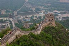 Пекин, Китай - 15-ое мая 2018: Великая Китайская Стена Китая на Badaling стоковые изображения rf Пекин, Китай - 15-ое мая 2018: Великая Китайская Стена Китая на Badaling стоковые изображения rf
