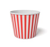 перевод 3d большого ведра попкорна при красные и белые нашивки стоя совершенно пустой на белой предпосылке Стоковое Фото перевод 3d большого ведра попкорна при красные и белые нашивки стоя совершенно пустой на белой предпосылке Стоковое Фото