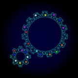 Передача шестерни сетки вектора 2D с пятнами слепимости для Chistmas бесплатная иллюстрация Передача шестерни сетки вектора 2D с пятнами слепимости для Chistmas бесплатная иллюстрация