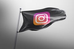 Передовица флага Instagram photorealistic стоковое фото Передовица флага Instagram photorealistic стоковое фото