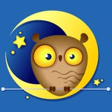 Пестротканая иллюстрация милого смешного сыча на предпосылке иллюстрация штока Пестротканая иллюстрация милого смешного сыча на предпосылке иллюстрация штока