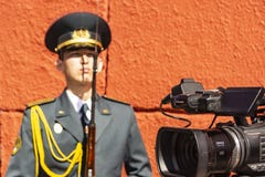 ПЕТРОПАВЛОВСК 9-ОЕ МАЯ 2018: резиденты в памятном шествии стоковое изображение ПЕТРОПАВЛОВСК 9-ОЕ МАЯ 2018: резиденты в памятном шествии стоковое изображение