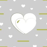 Pattern two hearts on gray background vector illustration Pattern two hearts on gray background vector illustration