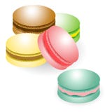 Печенья Macaroons изолированные на белой предпосылке бесплатная иллюстрация Печенья Macaroons изолированные на белой предпосылке бесплатная иллюстрация