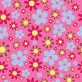 Пинка картины вектора Hippie безшовного голубой флористический иллюстрация штока Пинка картины вектора Hippie безшовного голубой флористический иллюстрация штока