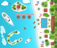 Плакат карты концепции каникул круиза лета мультфильма вектор иллюстрация штока Плакат карты концепции каникул круиза лета мультфильма вектор иллюстрация штока