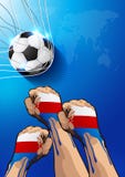 Плакат футбола России иллюстрация вектора Плакат футбола России иллюстрация вектора