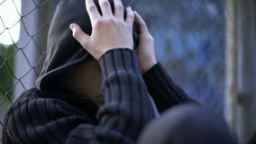 Плакать подростка, школа задирая, неблагополучная семья, одиночество или депрессия стоковое фото Плакать подростка, школа задирая, неблагополучная семья, одиночество или депрессия стоковое фото
