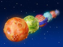планеты фантазии handmade размечают вселенный иллюстрация штока планеты фантазии handmade размечают вселенный иллюстрация штока