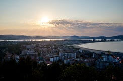 Пляж и побережье Ларедо в Испании стоковые изображения Пляж и побережье Ларедо в Испании стоковые изображения
