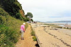Пляж Китая Shanklin, остров Уайт стоковые фотографии rf Пляж Китая Shanklin, остров Уайт стоковые фотографии rf