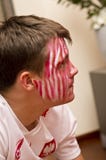 Польский футбольный болельщик Стоковое Изображение RF Польский футбольный болельщик Стоковое Изображение RF