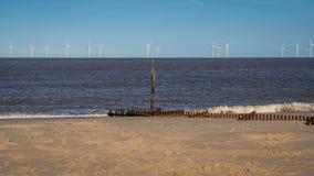 Побережье Северного моря в Caister-на-море, Норфолке, Англии, Великобритании стоковые фотографии rf Побережье Северного моря в Caister-на-море, Норфолке, Англии, Великобритании стоковые фотографии rf