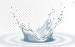 Поверхность волны кроны aqua капельки выплеска воды падая в свете - голубых цветах, изолированных на прозрачной предпосылке 3d иллюстрация вектора Поверхность волны кроны aqua капельки выплеска воды падая в свете - голубых цветах, изолированных на прозрачной предпосылке 3d иллюстрация вектора