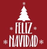 Поздравительная открытка Feliz Navidad иллюстрация вектора Поздравительная открытка Feliz Navidad иллюстрация вектора