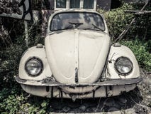 Покинутый мифический старый немецкий автомобиль в природе стоковое фото Покинутый мифический старый немецкий автомобиль в природе стоковое фото