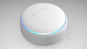 Поколение точки отголоска Амазонки Alexa 3-ее иллюстрация вектора Поколение точки отголоска Амазонки Alexa 3-ее иллюстрация вектора
