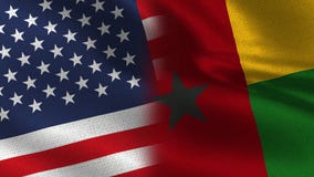 Половина США Гвинеи-Бисау реалистическая сигнализирует совместно иллюстрация вектора Половина США Гвинеи-Бисау реалистическая сигнализирует совместно иллюстрация вектора