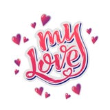 полюбите мое Вдохновляющий плакат мотивировки литерности руки на день Valentine’s Стоковые Изображения RF полюбите мое Вдохновляющий плакат мотивировки литерности руки на день Valentine’s Стоковые Изображения RF