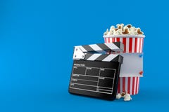 Попкорн и clapboard с примечанием иллюстрация штока Попкорн и clapboard с примечанием иллюстрация штока