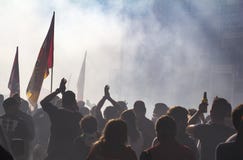 Популярная демонстрация анти--расиста в Италии стоковые изображения Популярная демонстрация анти--расиста в Италии стоковые изображения