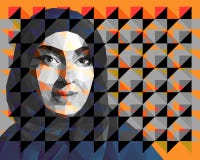 Портрет hijab арабской женщины нося иллюстрация штока Портрет hijab арабской женщины нося иллюстрация штока