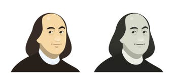 Портрет Бенджамина Франклина, известной политической фигуры США, цвета и серого цвета бесплатная иллюстрация Портрет Бенджамина Франклина, известной политической фигуры США, цвета и серого цвета бесплатная иллюстрация