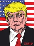 Портрет президента Дональд Трамп американского на предпосылке американского флага бесплатная иллюстрация Портрет президента Дональд Трамп американского на предпосылке американского флага бесплатная иллюстрация