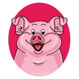 Портрет свиньи на белой предпосылке бесплатная иллюстрация Портрет свиньи на белой предпосылке бесплатная иллюстрация
