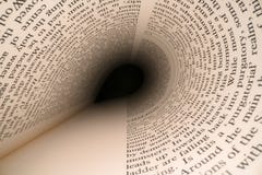ПРАГА, ЧЕХИЯ - апрель 2019: Внутри концепции книги Латинские письма и слова на сформированном тоннеле, странице книги перспективы стоковое изображение ПРАГА, ЧЕХИЯ - апрель 2019: Внутри концепции книги Латинские письма и слова на сформированном тоннеле, странице книги перспективы стоковое изображение
