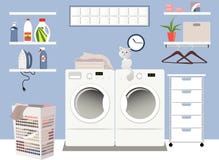 Прачечная иллюстрация штока Прачечная иллюстрация штока