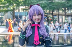 Представление неопознанного японского аниме cosplay стоковое фото Представление неопознанного японского аниме cosplay стоковое фото