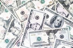 Предпосылка бумажных долларов примечаний различных деноминаций стоковое изображение Предпосылка бумажных долларов примечаний различных деноминаций стоковое изображение