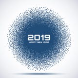Предпосылка карточки Нового Года 2019 Рамка круга рождества фиолетовая голубая Круг ставит точки текстура также вектор иллюстраци бесплатная иллюстрация Предпосылка карточки Нового Года 2019 Рамка круга рождества фиолетовая голубая Круг ставит точки текстура также вектор иллюстраци бесплатная иллюстрация
