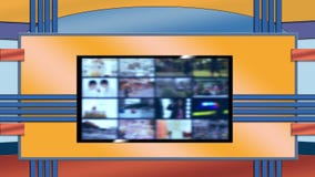 Предпосылка комплекта телевидения виртуальная для отдела новостей Предпосылка комплекта телевидения виртуальная для отдела новостей