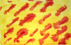 Предпосылка конспекта акварели желтая с оранжевыми разводами и brushstrokes стоковая фотография rf Предпосылка конспекта акварели желтая с оранжевыми разводами и brushstrokes стоковая фотография rf