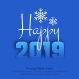 Предпосылка приветствию счастливого Нового Года 2019 голубая иллюстрация штока Предпосылка приветствию счастливого Нового Года 2019 голубая иллюстрация штока