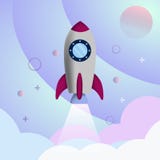 Предпосылка с ракетой для проекта дела иллюстрация штока Предпосылка с ракетой для проекта дела иллюстрация штока