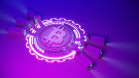 Предпосылка фермы минирования валюты Bitcoin секретная с космосом экземпляра Накаляя финансовая иллюстрация концепции 3d Стоковое Фото Предпосылка фермы минирования валюты Bitcoin секретная с космосом экземпляра Накаляя финансовая иллюстрация концепции 3d Стоковое Фото